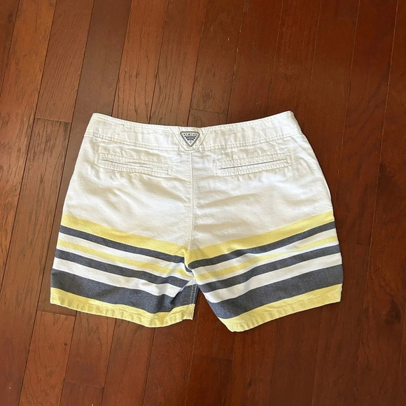 Columbia Women's Sun Protection Shorts Size 10 White with Gray & Yellow … - Picture 5 of 13